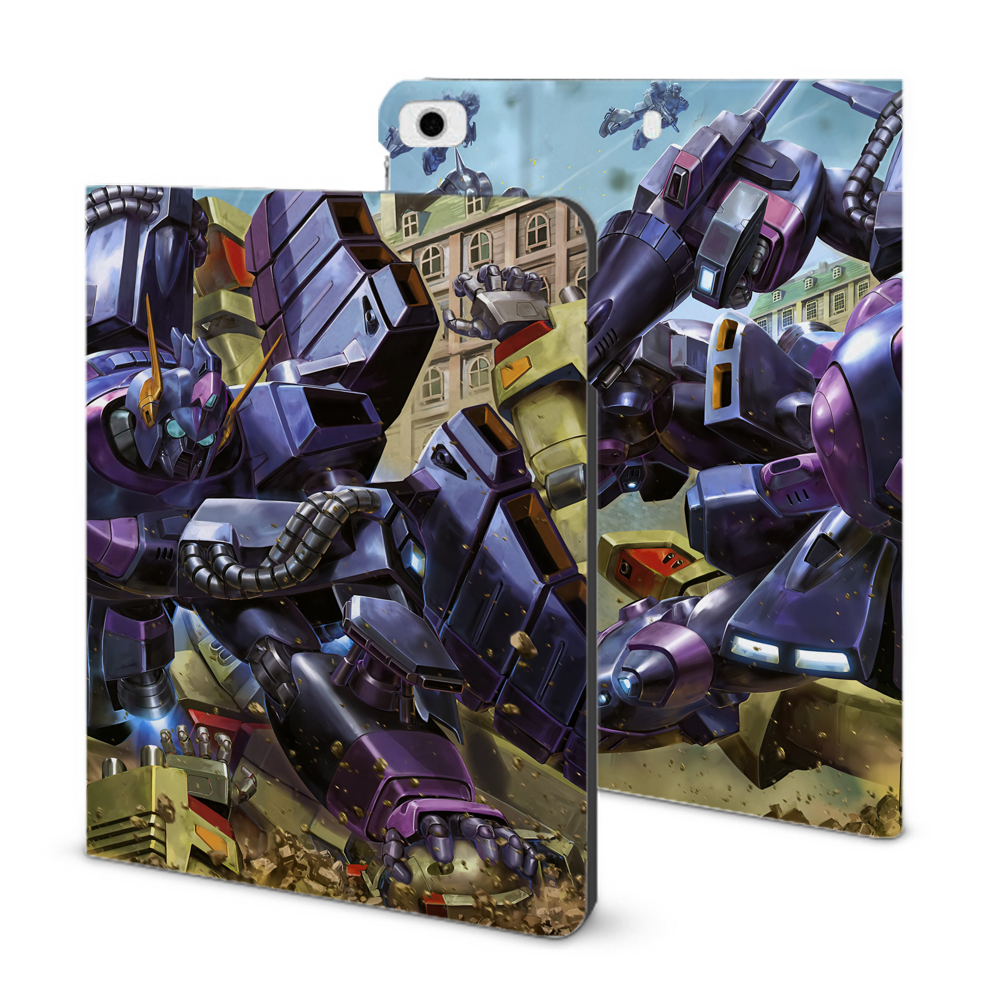 （画像用） 機動戦士ガンダム Mobile Suit Gundam IPad ケース ブック型 PUレザー TPU 耐衝撃 軽量 薄型 ペン収納なし 全面保護 IPad 各モデル対応